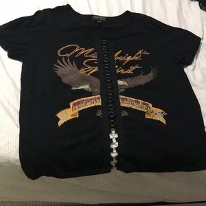 FOREVER21 OVERSIZED GRAPHIC TEE